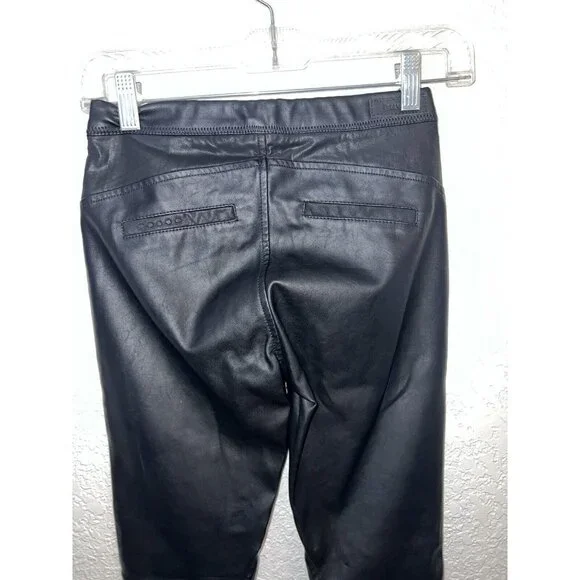BLANK NYC Black Vegan Leather & Suede Leather Pants Leggings Women's 24 NWTS (k) - Picture 10 of 12